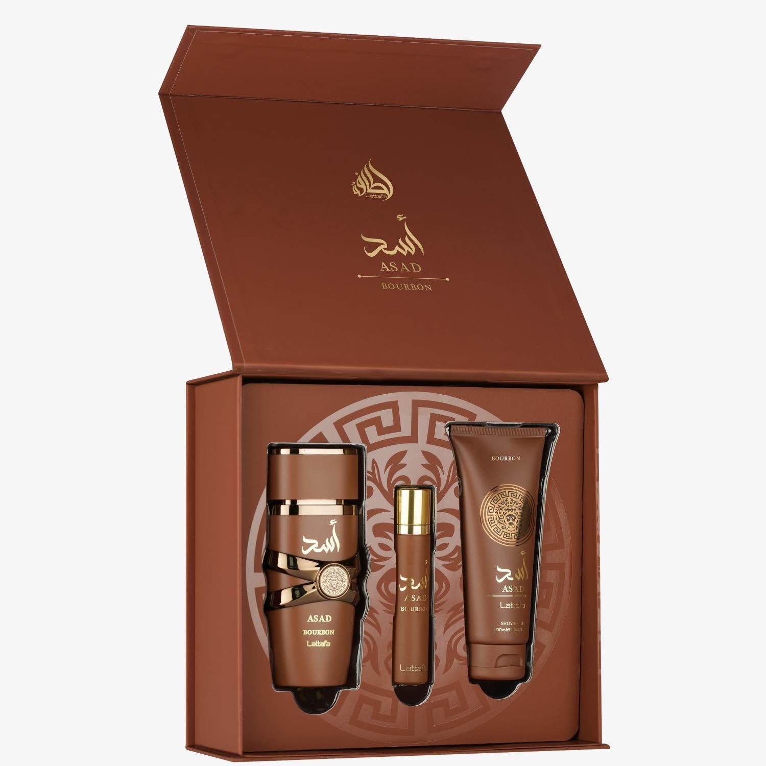 Lattafa Asad Bourbon gift set